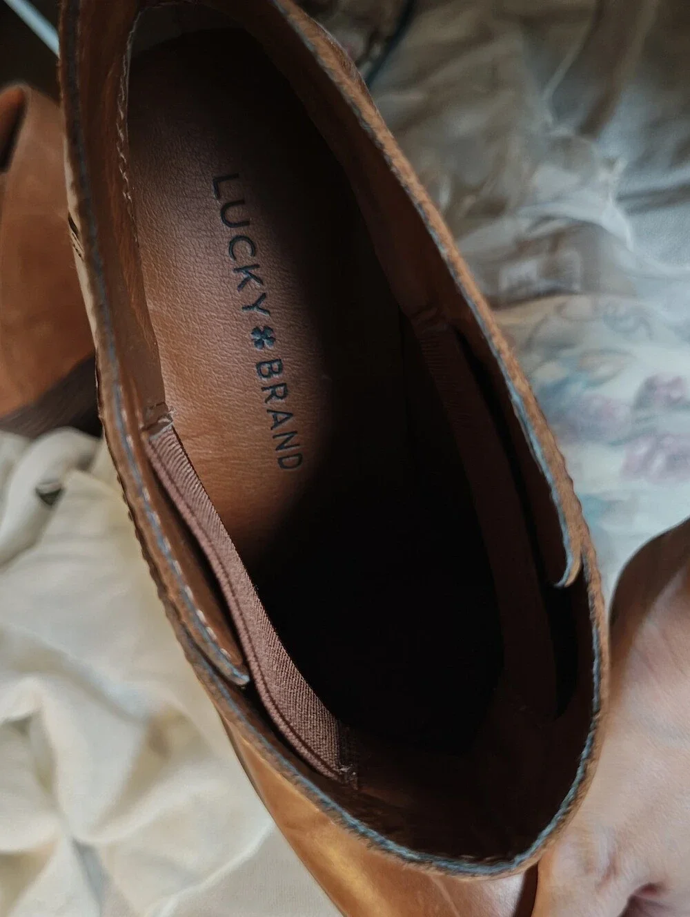 Lucky Brand Brown Leather Booties